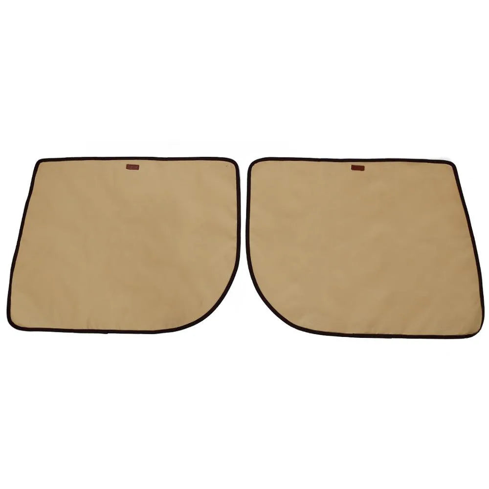 Beige Waterproof Dog Car Door Protector Covers 2 Pack