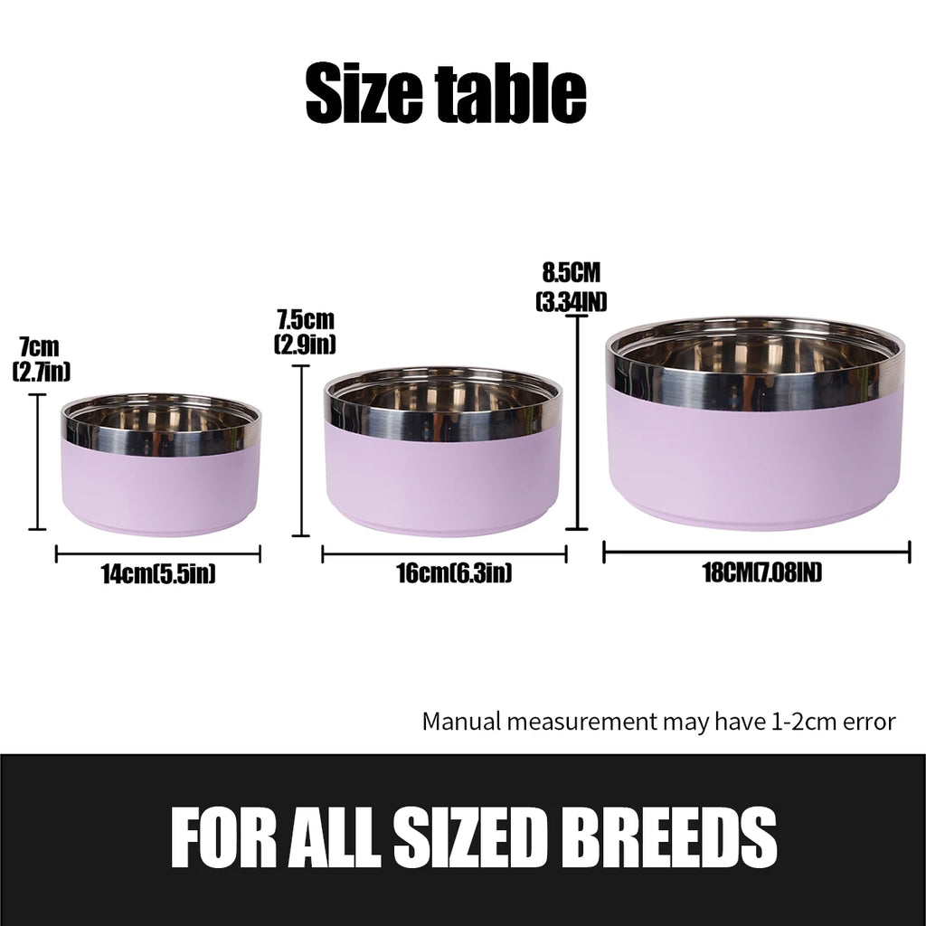 Sky Blue Stainless Steel Dog Bowl