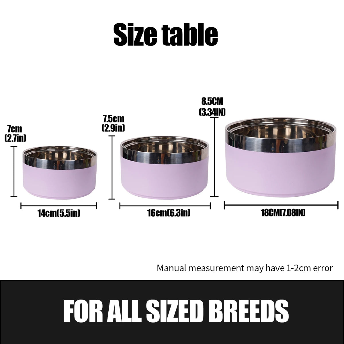 Blue Stainless Steel Dog Bowl