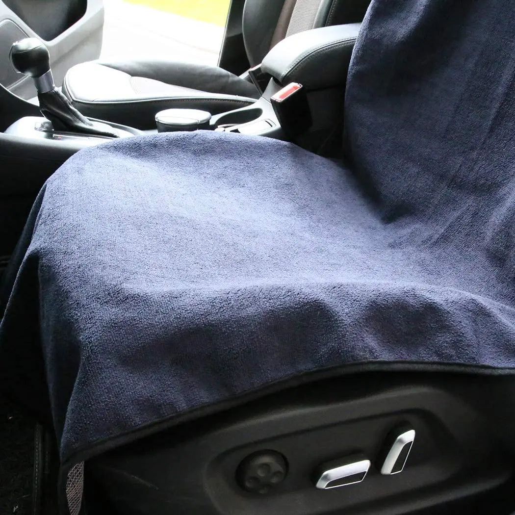 Black Towel Front Seat Protector for Dogs