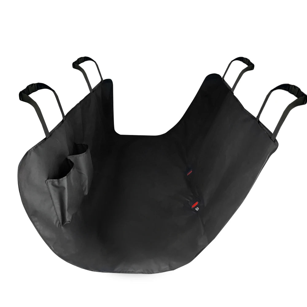 Black Waterproof Oxford Dog Car Hammock with Storage Pocket