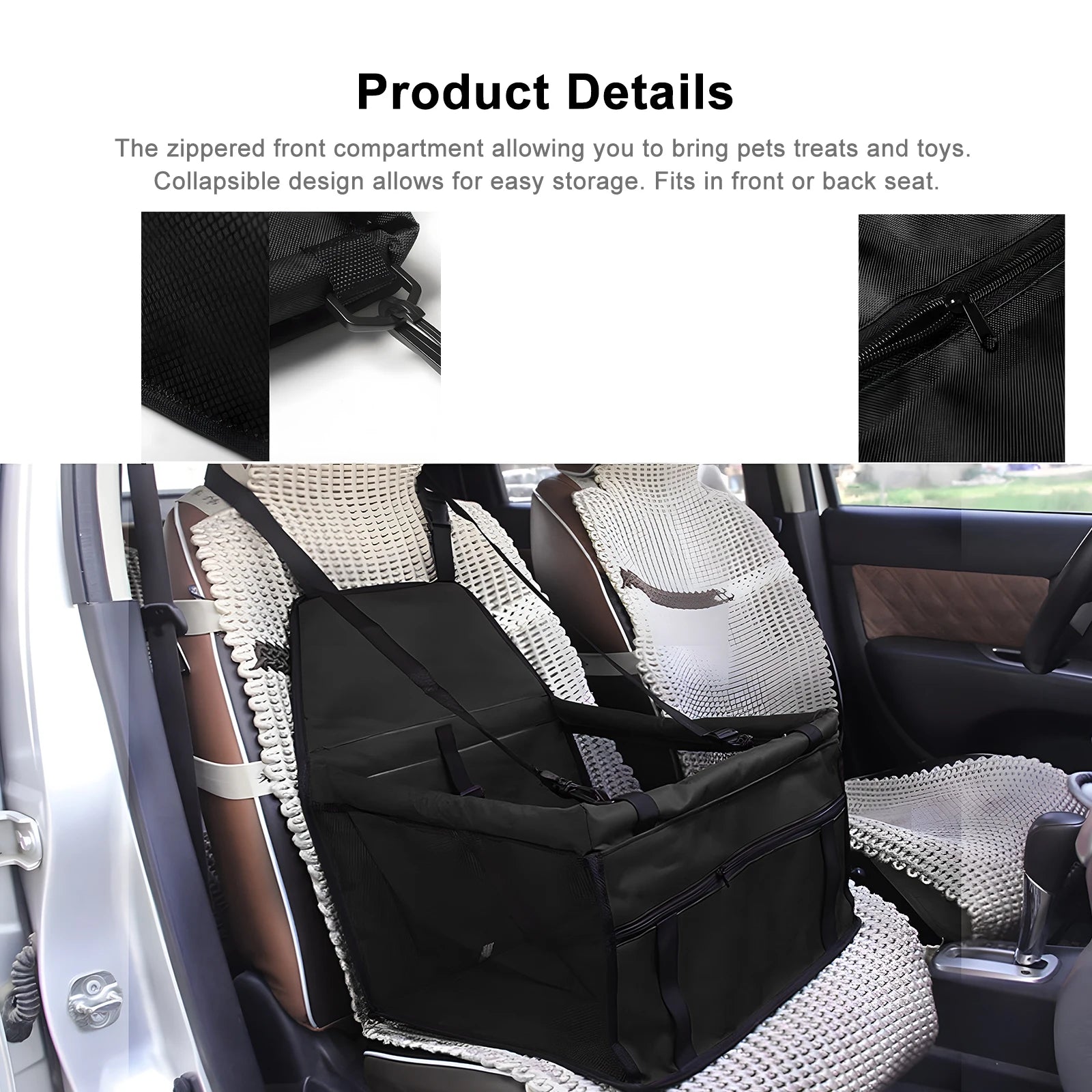 Black Dog Booster Seat for Medium Dogs