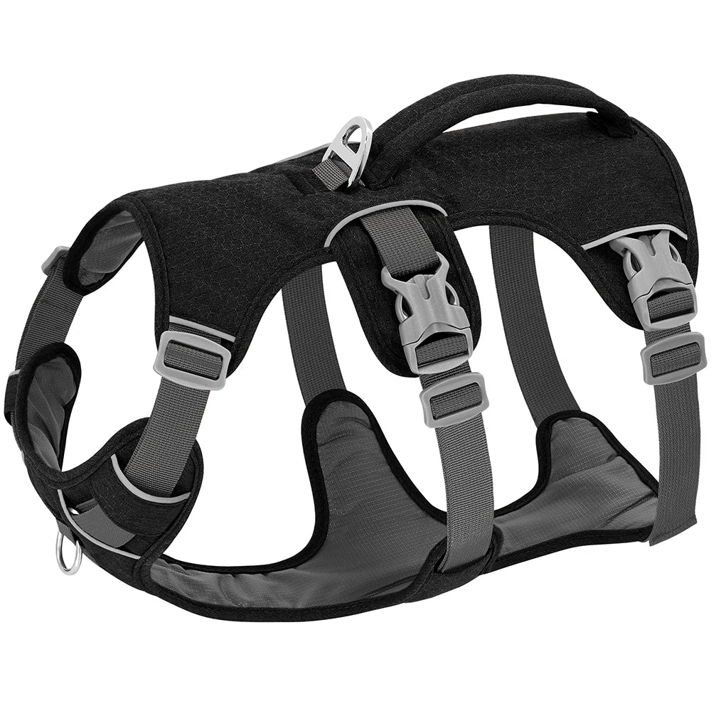 Black Escape Proof Reflective Dog Harness for Small, Medium, and Large Dogs