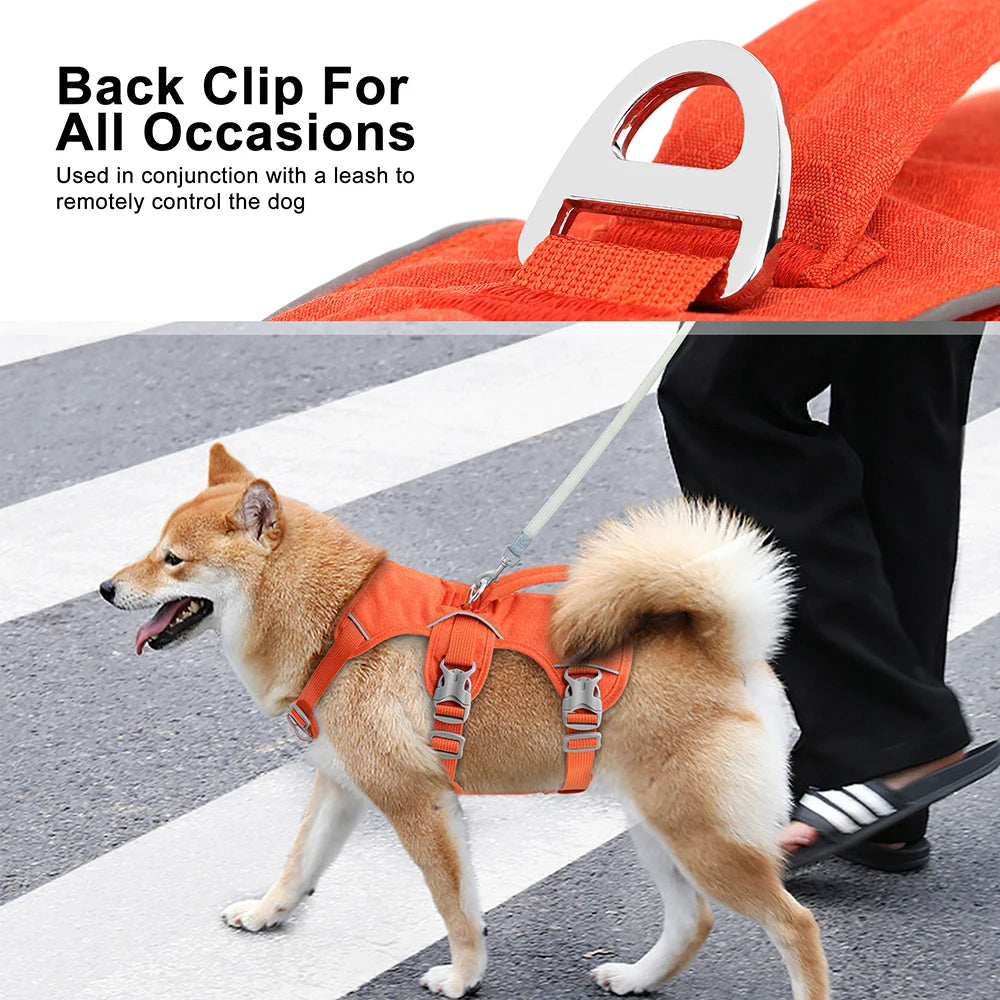 Black Escape Proof Reflective Dog Harness for Small, Medium, and Large Dogs