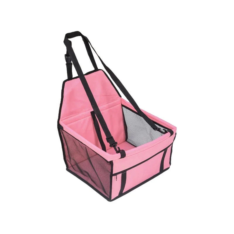 Pink Dog Booster Seat Foldable Pet Car Seat