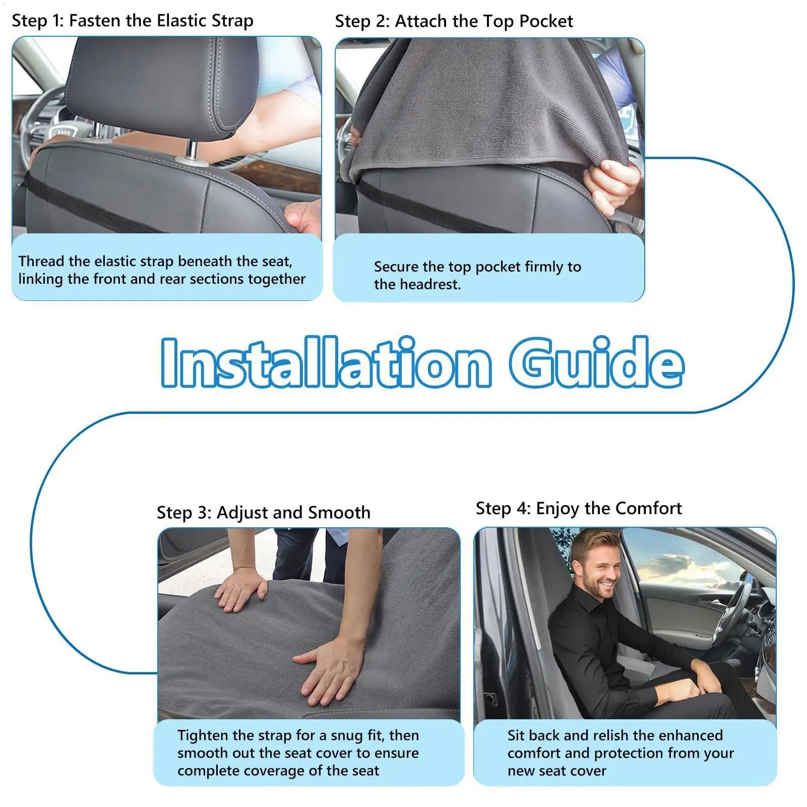 Gray Towel Front Seat Protector for Dogs