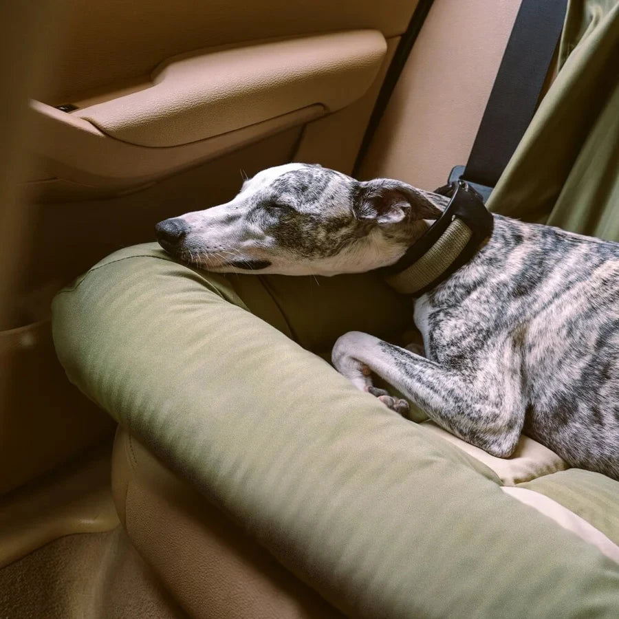 Brown Luxury Dog Booster Seat Bed for Double Seats