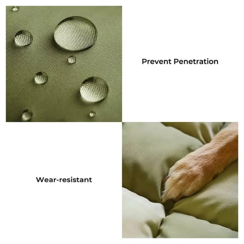 Brown Luxury Dog Booster Seat Bed for Double Seats