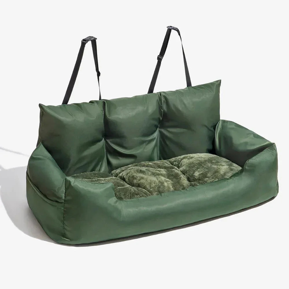 Premium Green Dog Booster Seat Carrier Bed for Travel