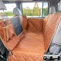 Brown Waterproof Dog Car Hammock with Mesh Window
