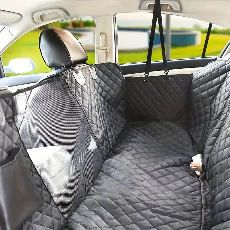 Waterproof Dog Seat Cover for Back Seat with Mesh Window