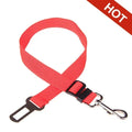 Red Adjustable Dog Car Seat Belt Tether