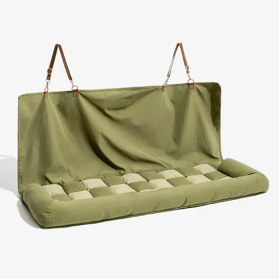 Green Luxury Dog Booster Seat Bed for Double Seats