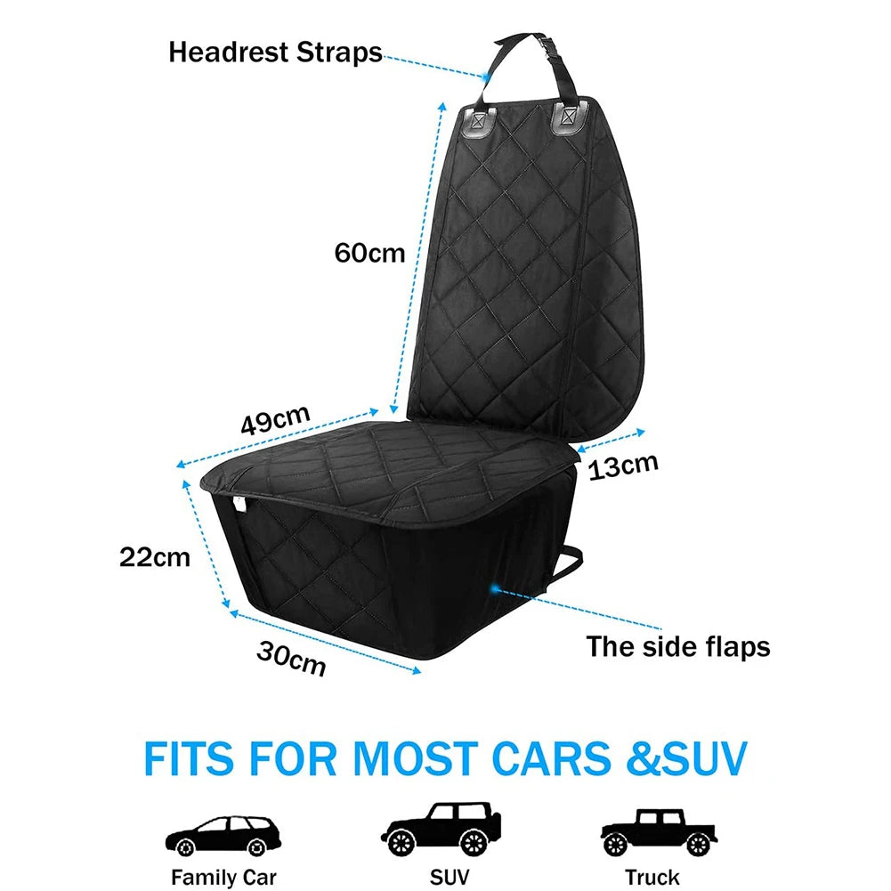 Front Seat Covers Waterproof Dog Car Front Seat Protector with Side Flaps