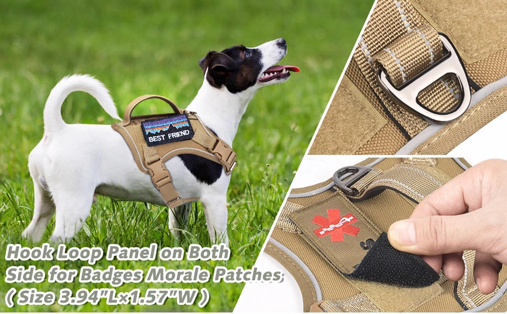 Black Tactical Dog Harness for Small Dogs