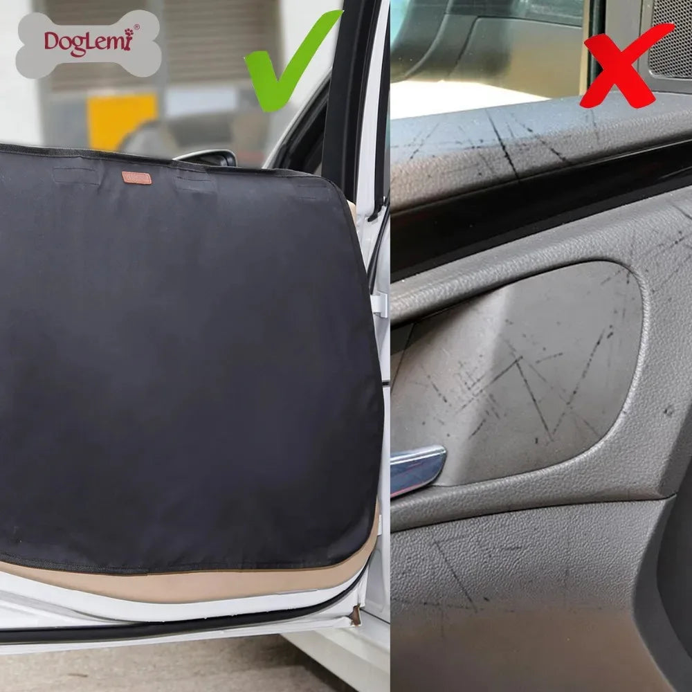 Gray Waterproof Dog Car Door Protector Covers 2 Pack