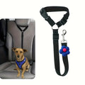 Black Floral Dog Seat Belt Tether for Vehicles
