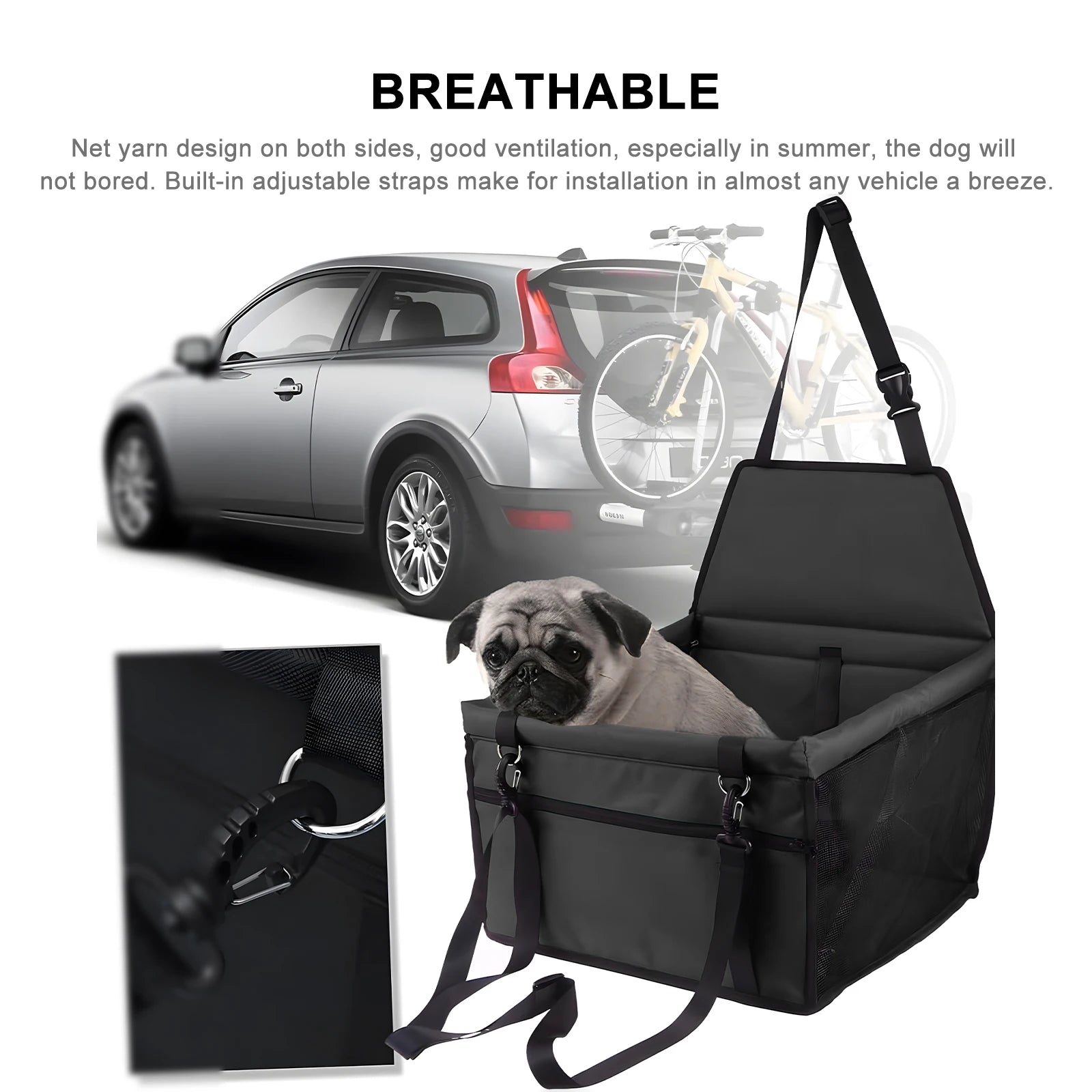 Black Dog Booster Seat for Medium Dogs