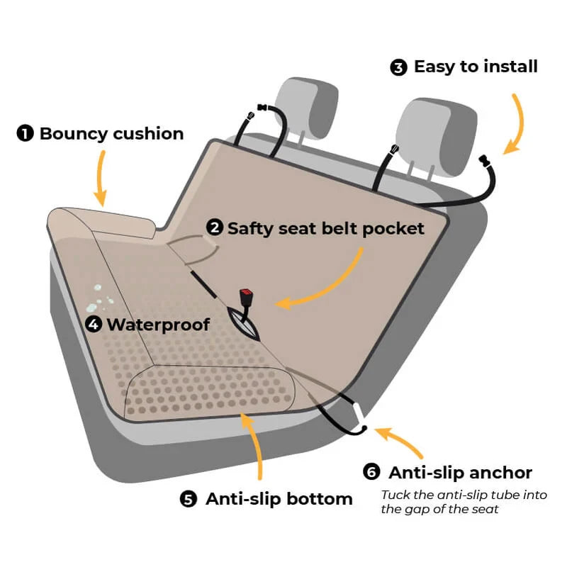 Green Luxury Dog Booster Seat Bed for Double Seats