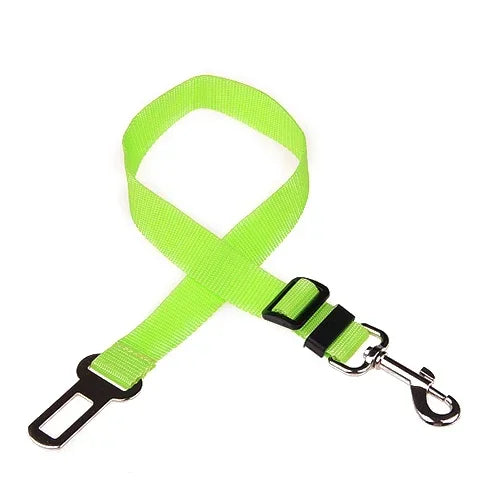 Light Green Adjustable Dog Car Seat Belt Tether