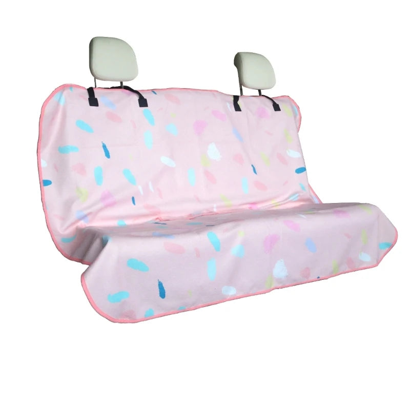 Pastel Print Rear Seat Covers for Dogs