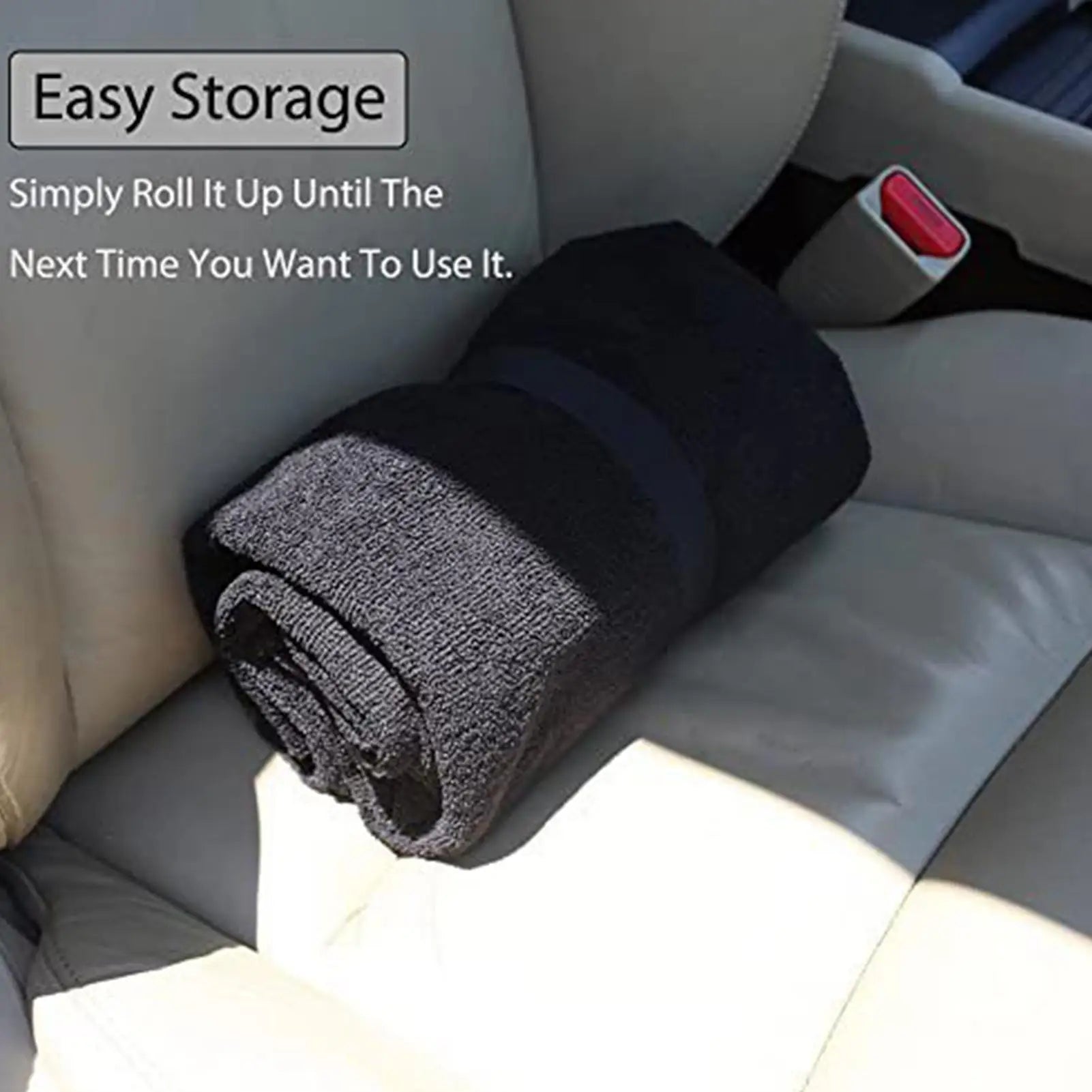 Gray Towel Front Seat Protector for Dogs