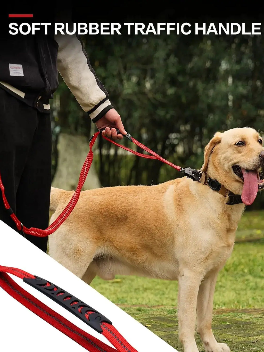 Sky Blue Tactical Dog Leash with Car Seatbelt