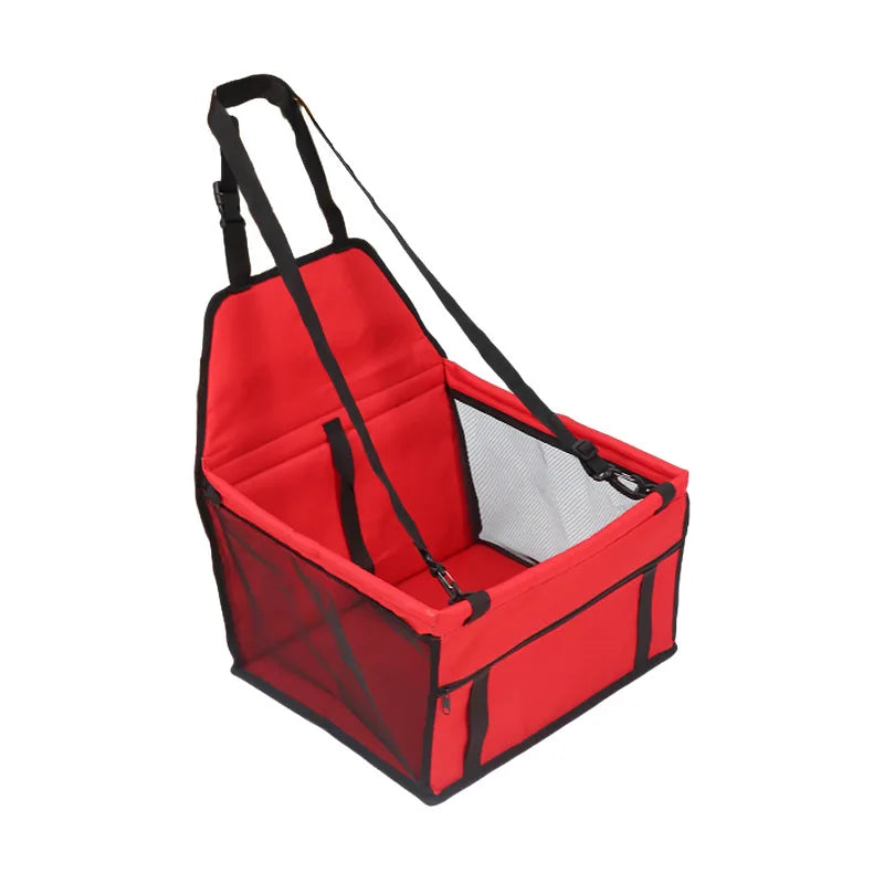 Red Dog Booster Seat Foldable Pet Car Seat