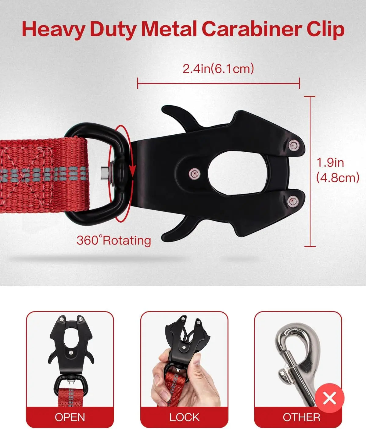 Sky Blue Tactical Dog Leash with Car Seatbelt