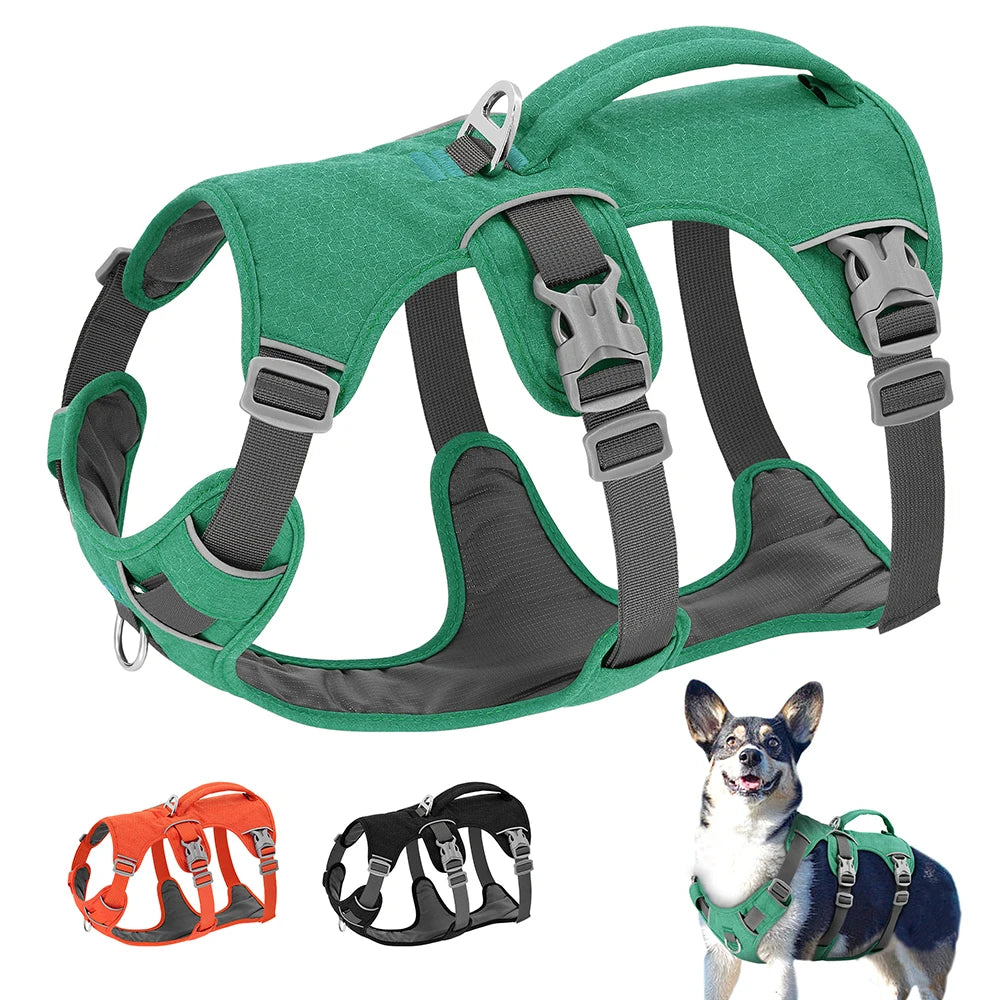 Black Escape Proof Reflective Dog Harness for Small, Medium, and Large Dogs