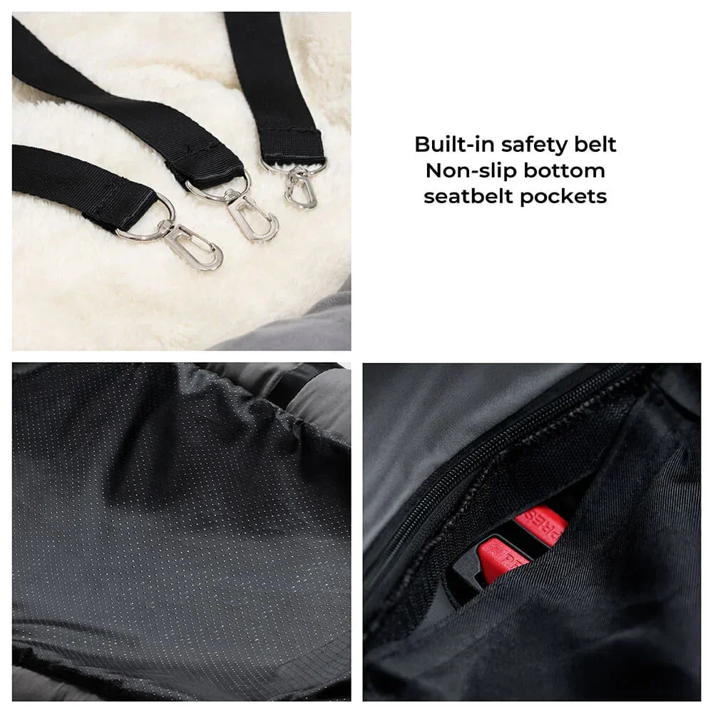 Premium Dark Grey Dog Booster Seat Carrier Bed for Travel