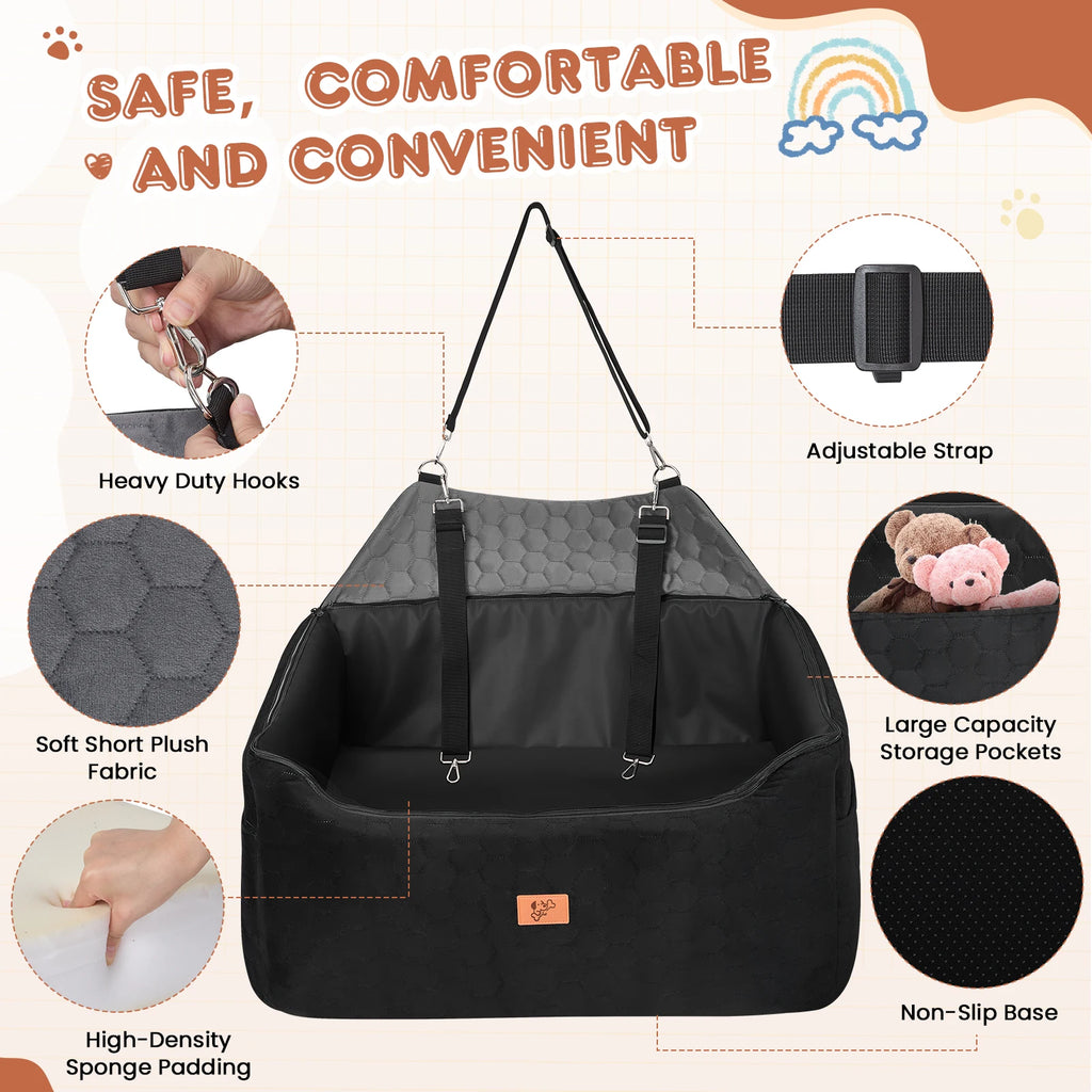 Waterproof Dog Booster Seat for Cars and SUVs