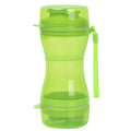 Green 2-in-1 Dog Water Bottle and Food Storage Container