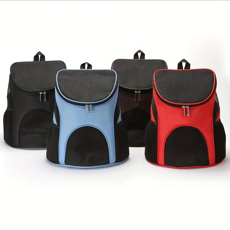 Sky Blue Portable Mesh Dog Backpack