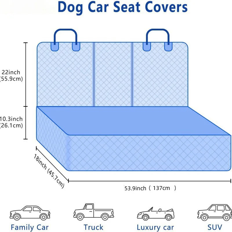 Orange Rear Seat Covers for Dogs Hammock