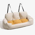 Premium Beige Dog Booster Seat Carrier Bed for Travel