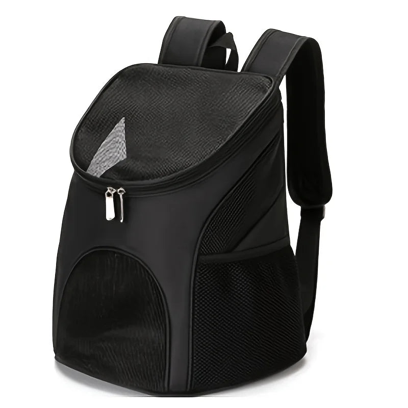 Black Portable Mesh Dog Backpack