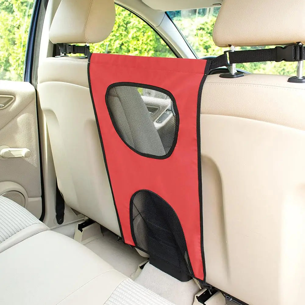 Red Nylon Car Pet Net Barrier for Backseat Safety