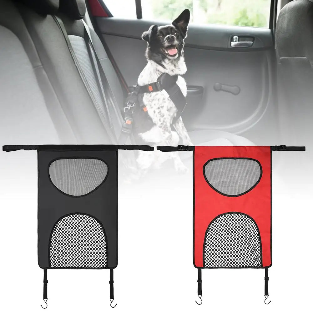 Black Nylon Car Pet Net Barrier for Backseat Safety