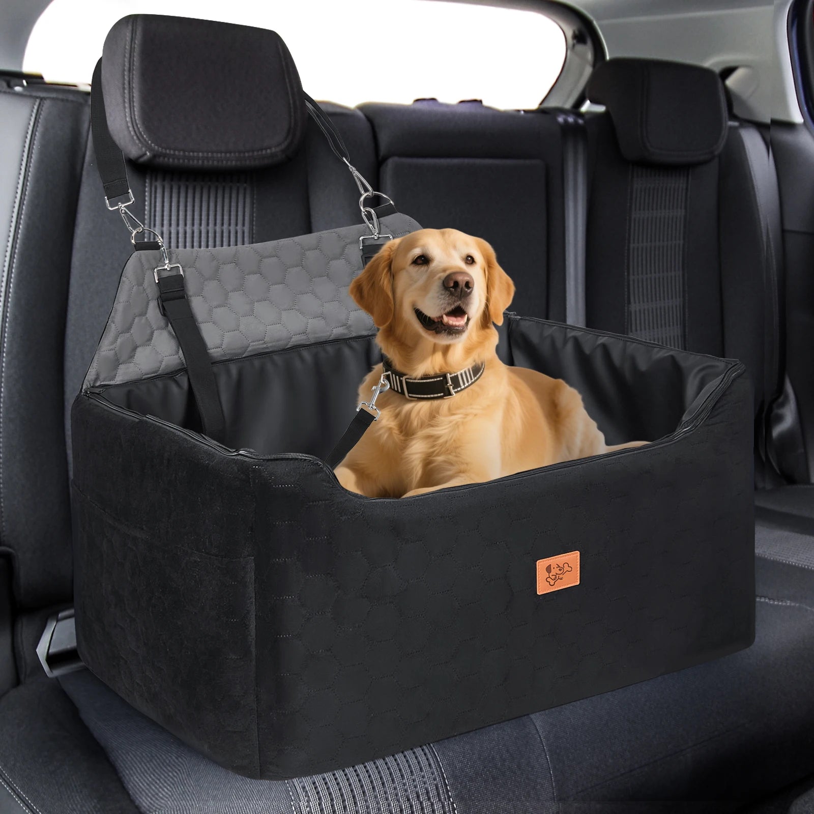 Waterproof Dog Booster Seat for Cars and SUVs