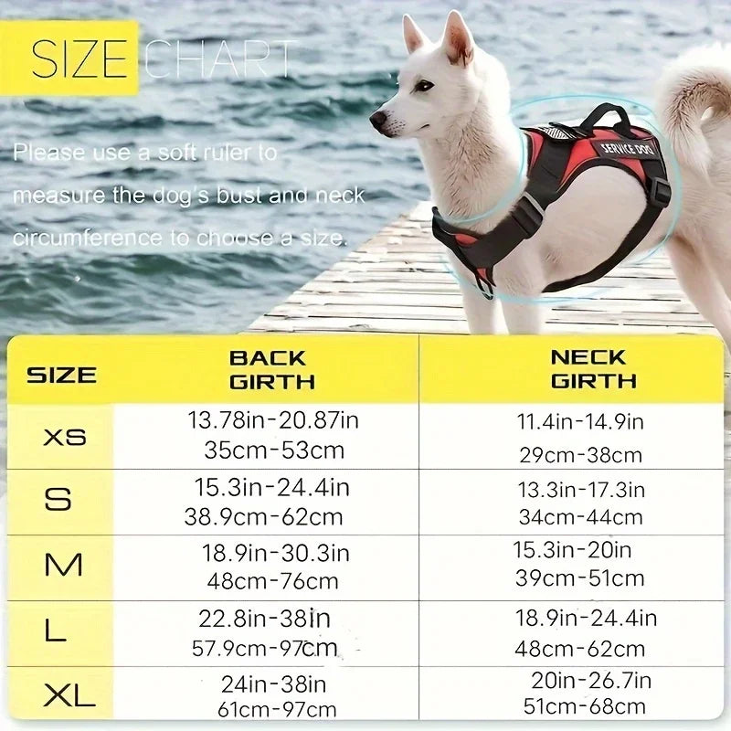 Khaki Anti-Pull Tactical Dog Harness for Medium and Large Dogs