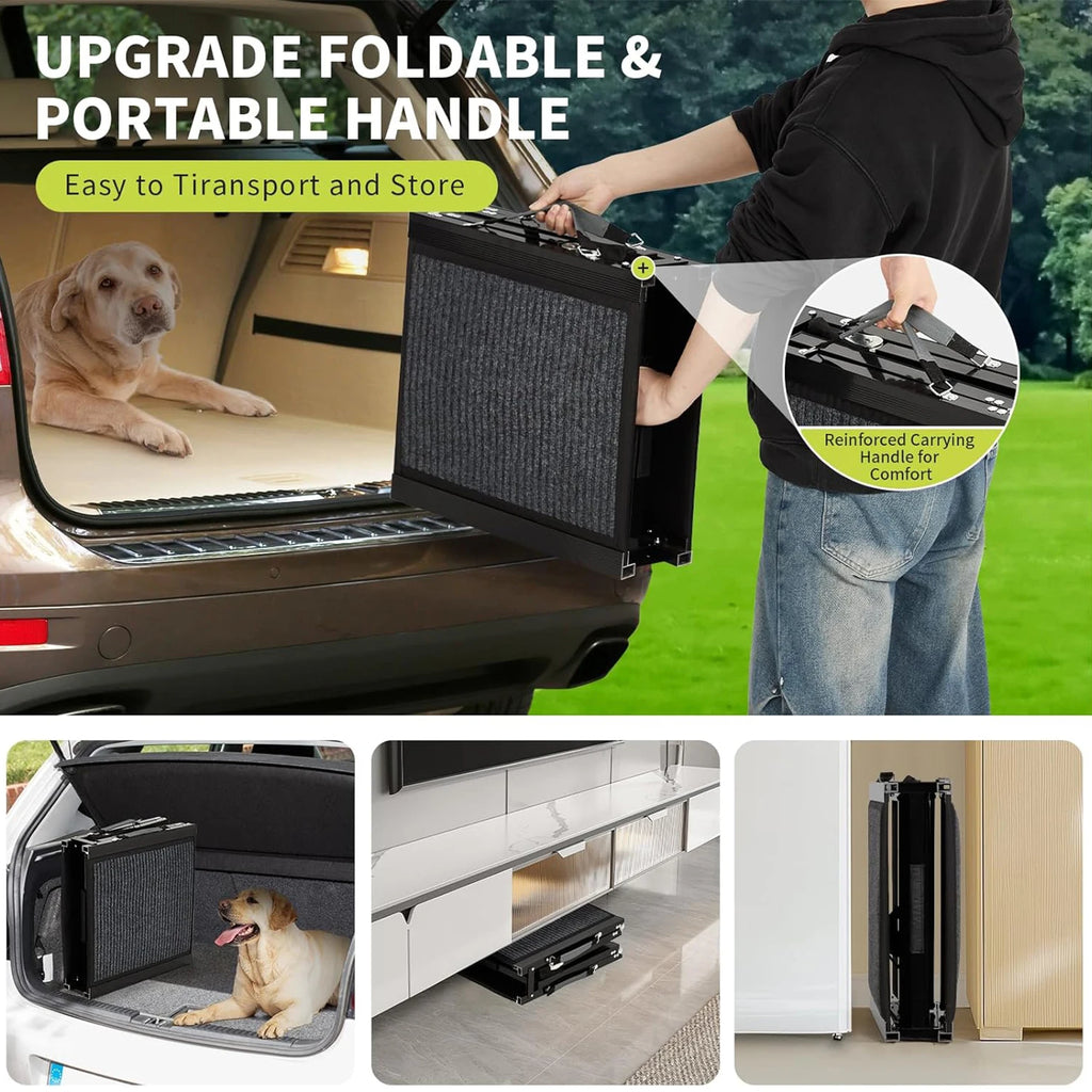 Dog Ramp for Cars for Large Dogs – Folding Non-Slip Portable Pet Ramp Up to 250 lbs