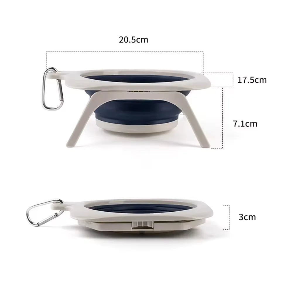Foldable Double Dog Travel Bowls