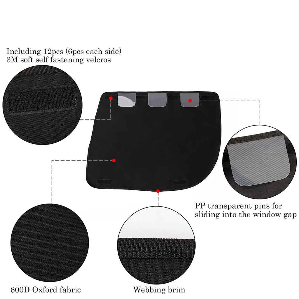 Gray Waterproof Anti-Scratch Dog Car Door Protector Set 2 Pack