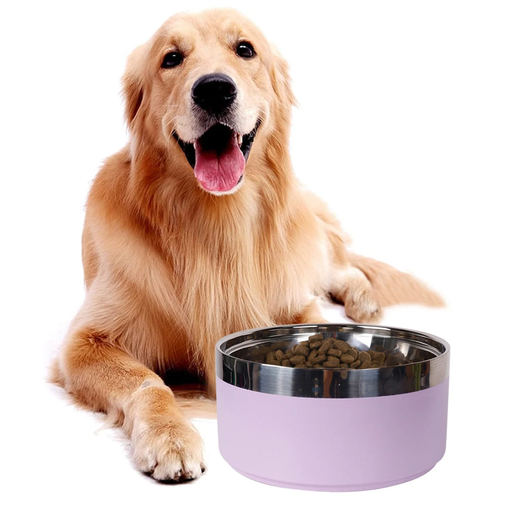 Blue Stainless Steel Dog Bowl