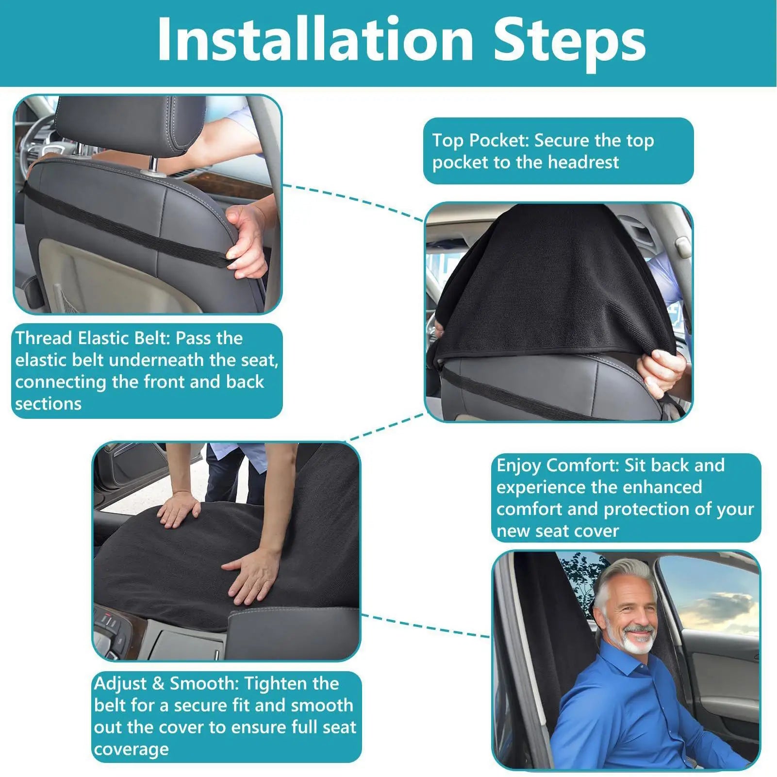 Gray Towel Front Seat Protector for Dogs