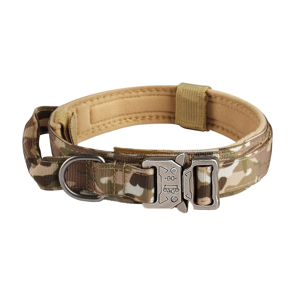 Camouflage Tactical Dog Collar for Medium and Large Dogs