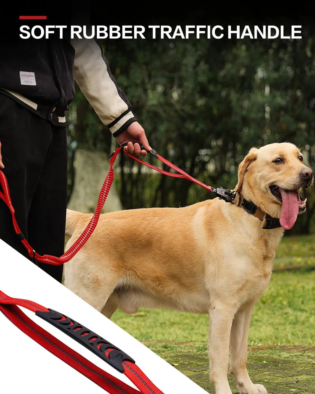 Sky Blue Tactical Dog Leash with Car Seatbelt