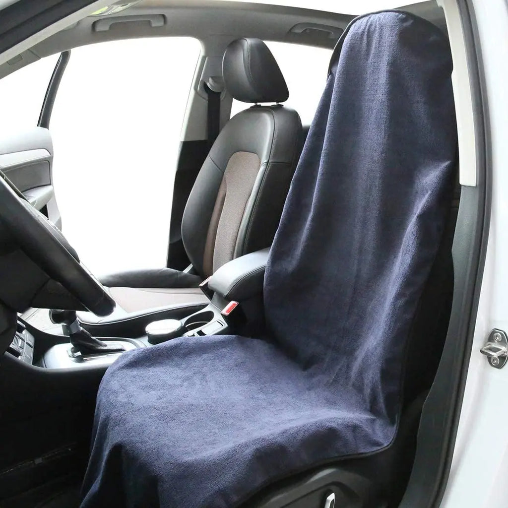 Black Towel Front Seat Protector for Dogs