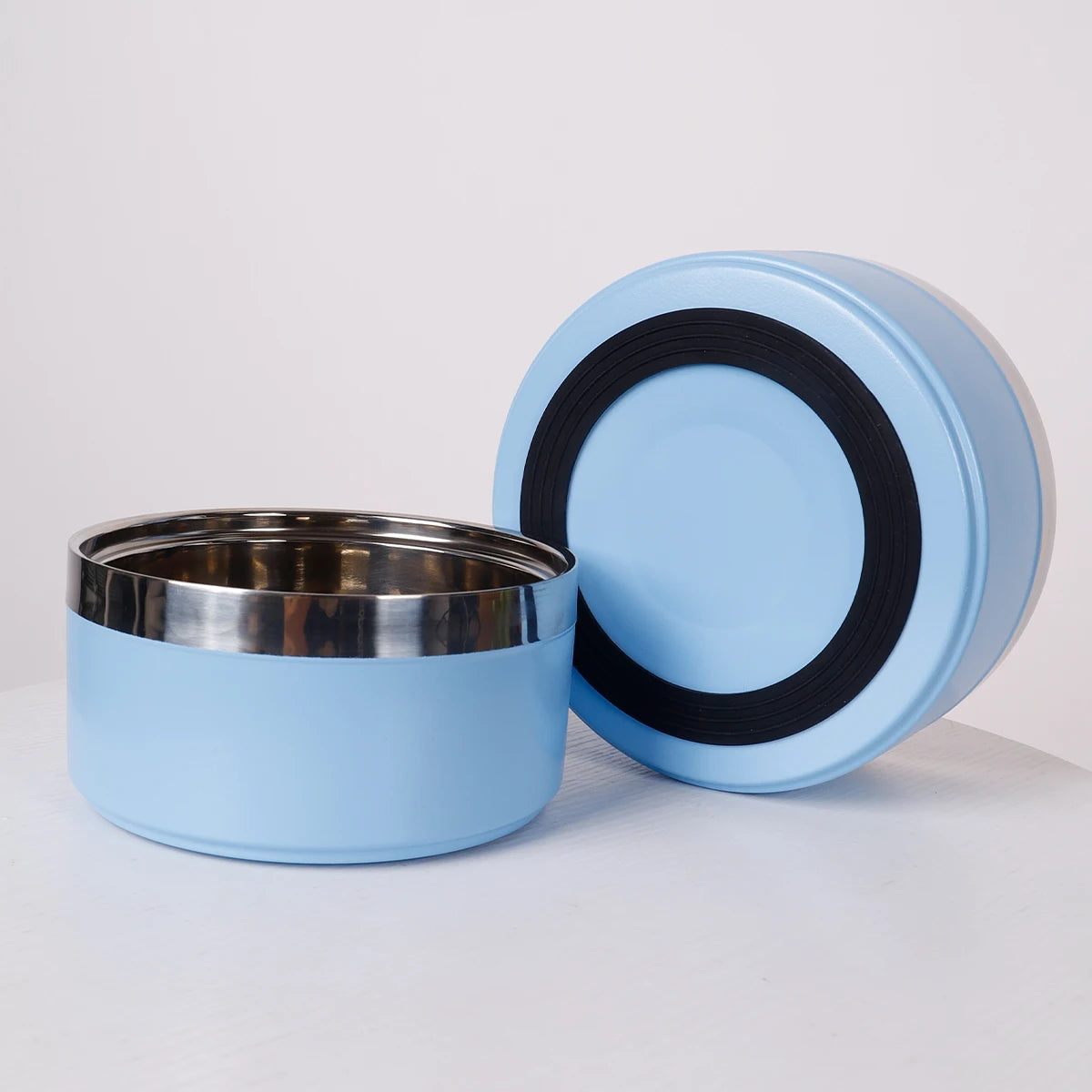 Blue Stainless Steel Dog Bowl